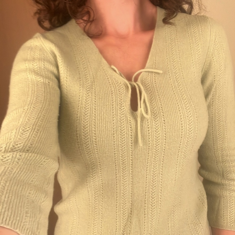 Vintage Abercrombie Sage Green Wool Sweater